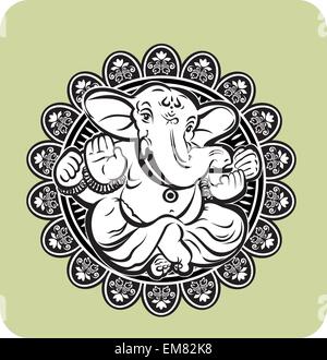 Illustration créative de Hindu Lord Ganesha Illustration de Vecteur