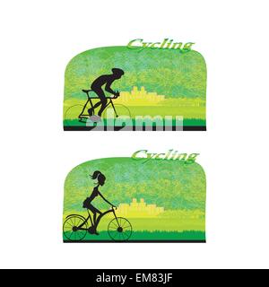 Affiche cycliste Illustration de Vecteur