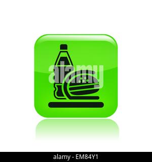 Vector illustration de l'icône fast-food unique Illustration de Vecteur