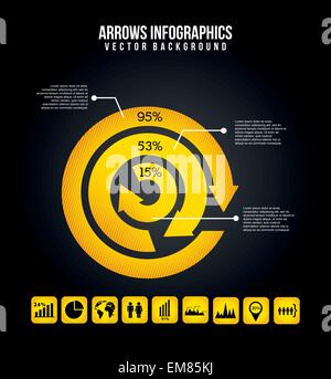 Flèches infographie Illustration de Vecteur