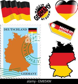 Les couleurs de l'Allemagne Illustration de Vecteur