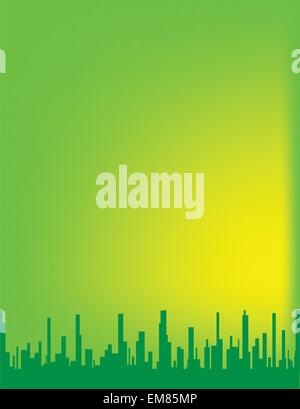 Arrière-plan de la ville verte Illustration de Vecteur