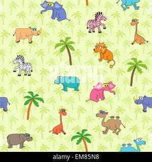 Seamless pattern animal différent Illustration de Vecteur