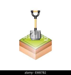 Pelle dans le sol Illustration de Vecteur
