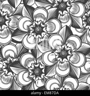 Vintage floral motif transparent Illustration de Vecteur