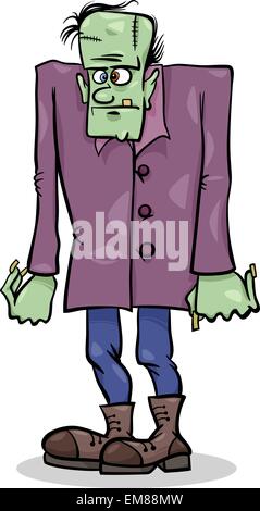 Frankenstein halloween illustration cartoon Illustration de Vecteur