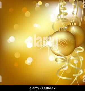 Golden Christmas Background Illustration de Vecteur
