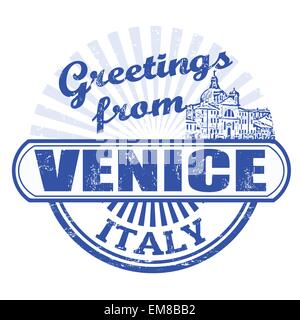 Salutations de Venise stamp Illustration de Vecteur