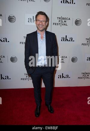 New York, NY, USA. Apr 16, 2015. Christian Slater aux arrivées de l'ADDERALL DIARIES en première mondiale au Festival du film de Tribeca 2015, Tribeca Performing Arts Centre (CCMB CCU RECOMMANDE), New York, NY Le 16 avril 2015. Crédit : Lev Radin/Everett Collection/Alamy Live News Banque D'Images