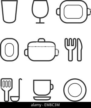 Icon Set de cuisine Illustration de Vecteur