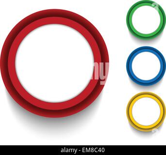 Ensemble de boutons icônes colorées Illustration de Vecteur