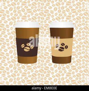 Verres à boire Café concept vintage Illustration de Vecteur