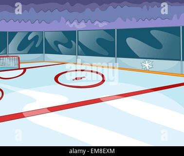 Patinoire de hockey Illustration de Vecteur