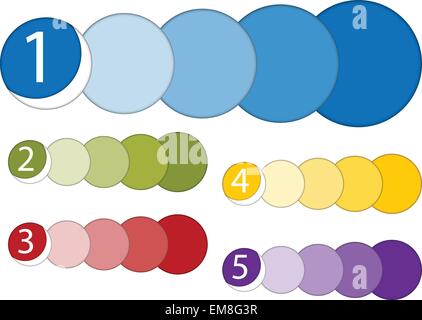 Ensemble d'images colorées avec des nombres Illustration de Vecteur