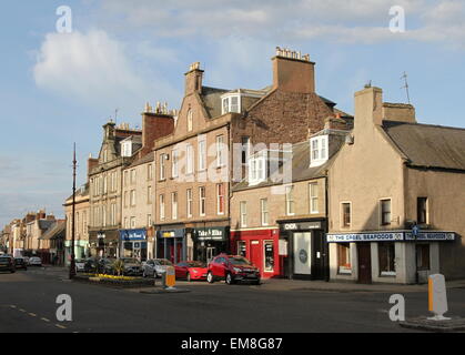 Scène de rue Montrose angus ecosse avril 2015 Banque D'Images