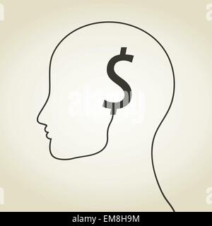 Dollar par tête Illustration de Vecteur
