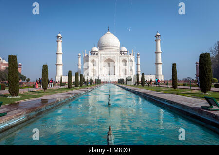 Le Taj Mahal, Agra, Inde Banque D'Images