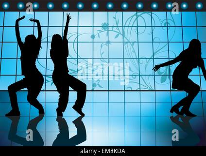 Dancing Girls Illustration de Vecteur