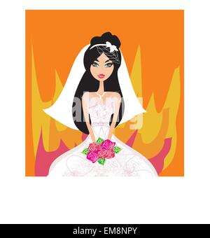 La mariée en colère vector illustration Illustration de Vecteur