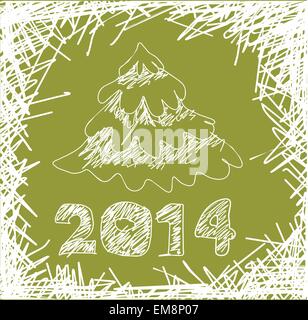 Vector décorations de Noël et Nouvel An, peints à la main Illustration de Vecteur