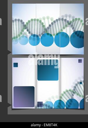 Conception de la brochure de l'ADN. Illustration de Vecteur