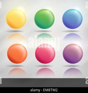 Boutons ronds colorés. Illustration de Vecteur
