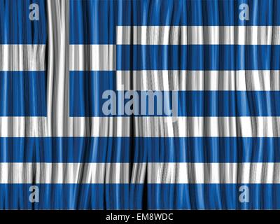 Drapeau Grèce Tissu vague Texture Background Illustration de Vecteur