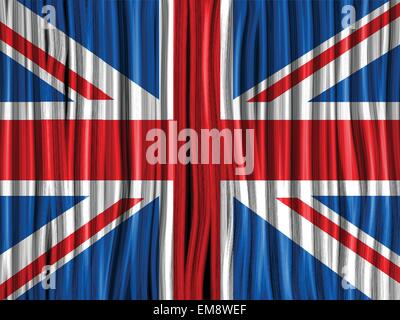 UK Flag Tissu vague Texture Background Illustration de Vecteur