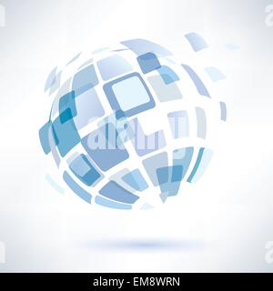 Résumé symbole de globe, concept d'entreprise Illustration de Vecteur