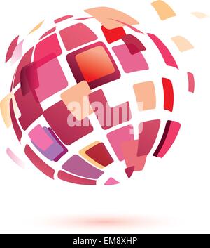 Abstract globe symbole, icône vecteur isolé, concept d'entreprise Illustration de Vecteur