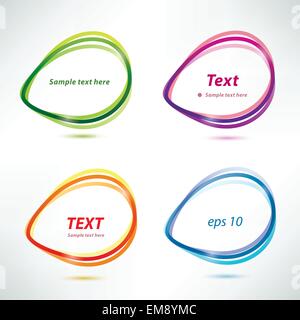 Speech bubbles, jeu de vector icons Illustration de Vecteur