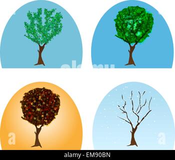 quatre saisons Illustration de Vecteur