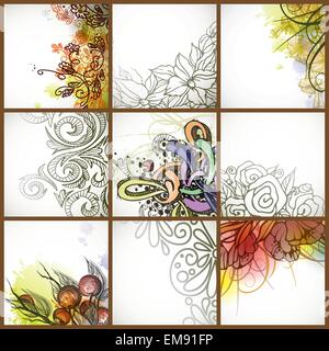 Ensemble d'origines florales. Illustration de Vecteur