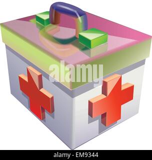 Sac de premiers secours Illustration de Vecteur