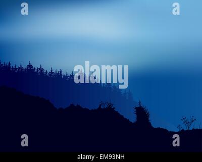 Scène de la forêt Illustration de Vecteur