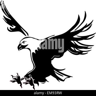 Aigle volant Illustration de Vecteur