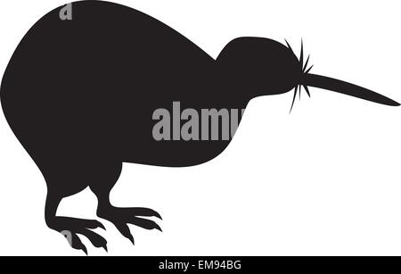 Kiwi Oiseau isolé Illustration de Vecteur
