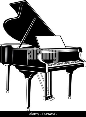 Concert grand piano. Illustration de Vecteur