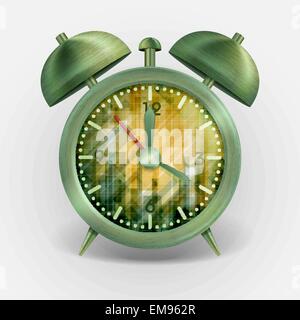 Metal Style Classique Réveil. Illustration de Vecteur