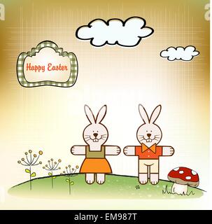 Carte de vœux de Pâques Illustration de Vecteur
