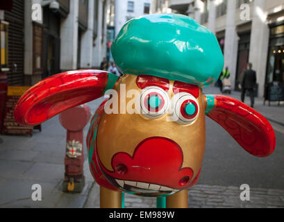 Shaun le mouton la charité sculpture dans City of London Banque D'Images