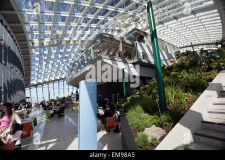 Le Sky Garden à l'intérieur du bâtiment talkie walkie, Londres Banque D'Images