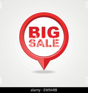 Les broches de cartographie Grande vente d'icônes Illustration de Vecteur