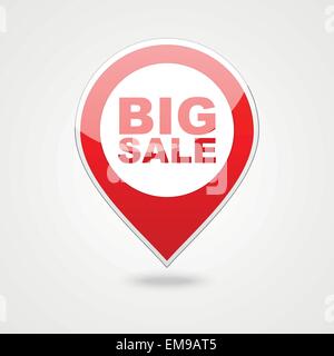 Les broches de cartographie Grande vente d'icônes Illustration de Vecteur