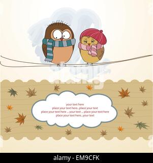 L'amour des oiseaux sur la branche Illustration de Vecteur