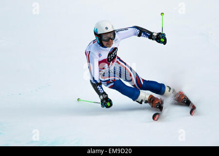 Val Badia, Italie 21 décembre 2014. Aleksander ANDRIENKO (RUS) qui se font concurrence sur les AUDI FIS Ski World Cup Men's Banque D'Images