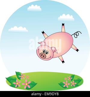 Flying Pig Illustration de Vecteur