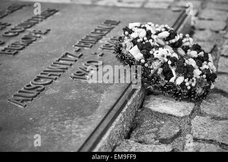 Mémorial d'Auschwitz Banque D'Images