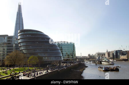 L'AC GLA Londres par Tamise Printemps 2015 Banque D'Images