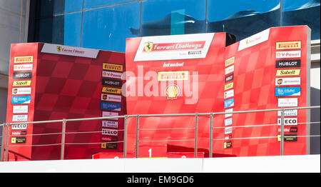 ISTANBUL, TURQUIE - 25 octobre 2014 : Podium de Ferrari Racing Days à Istanbul Park Circuit de Course Banque D'Images